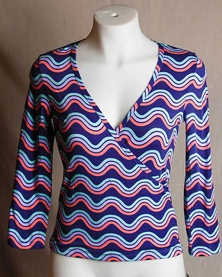 Blusa esportiva Juniors Energie ondulada estampa multicolorida manga 3/4 tamanho P - Imagem 1 de 4