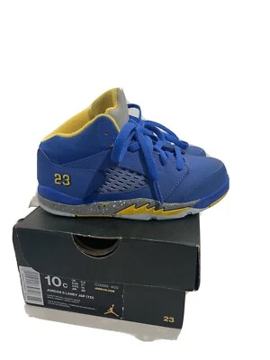 Air Jordan 5 Laney JSP azul royal amarelo criança/criança/crianças tamanho 10c meninos pequenos - Imagem 1 de 4