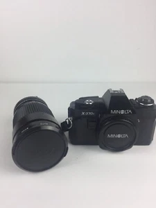 MINOLTA X-370S Film Camera w/Sakar MC Auto Zoom 1:4.0 f=28-200mm Lens w/case+ - Picture 1 of 12
