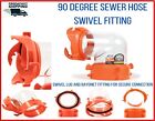 Camco 39857 RV Sewer Hose Swivel Fitting Adapter 90Degree Camper RhinoFLEX Clear