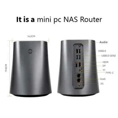 Intel N150 NAS Mini PC 2LAN 2x 2.5/3.5inch HDD RAID Support FreeNas Windows 1011 - Image 1 of 4