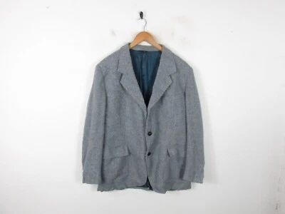 Vintage Pendleton Blazer Tweed Wool Grey Blue Single Breasted | 46" Reg - Stains - Image 1 of 4