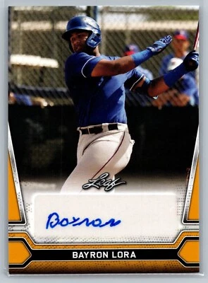 Bayron Lora 2021 Leaf Multisport Blaster Auto Gold #BA-BL1 Rangers - Image 1 of 2