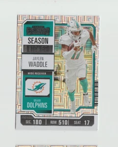JAYLEN WADDLE 2023 PANINI CONTENDERS FOOTBALL SEASON TICKET MOJO HOLO #63 MIAMI - Picture 1 of 2