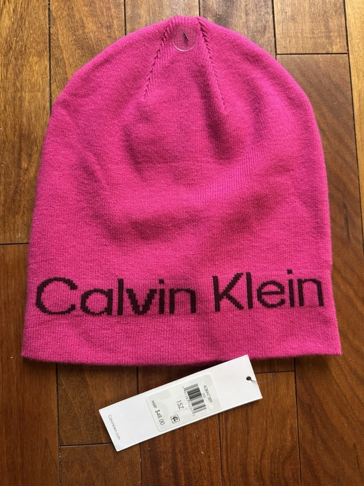 Calvin Klein Toboggan Beanie Women Pink - Image 1 of 3