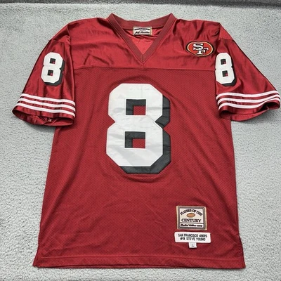 Camiseta de fútbol americano Jeff Hamilton 2004 grande 50 San Francisco 49ers #8 Steve Young Foto 1 de 4