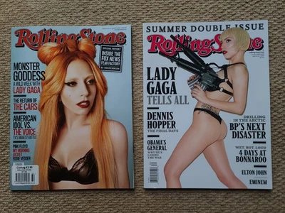 Two Lady Gaga Rolling Stone Magazine Editions Memorabilia Bundle - Image 1 of 2