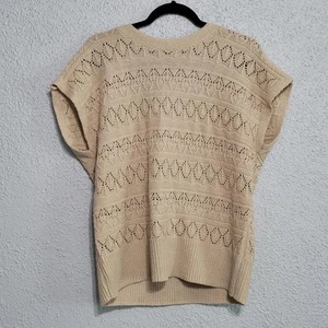 Maurices Damen Offen Häkel Strick Niedriger Rücken Fischer Top Größe L Neutral Beachy  - Bild 1 von 6
