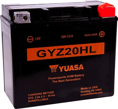 Batería activada de fábrica Yuasa GYZ20HL Harley Davidson Wide Glide 85-86 Foto 1 de 4