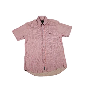 McGregor Hemd Medium Rot Weiß Gestreift Kurzarm Blau Herren Größe 44" Brustumfang - Bild 1 von 13