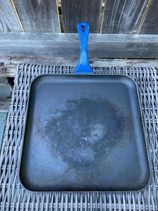 Le Creuset Esmaltado Hierro Fundido Azul 11" Cuadrado Bistro Plancha Panqueques Sartén - Imagen 1 de 20