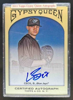 2011 Topps Gypsy Queen Brett Cecil Auto #GQA-BC Blue Jays - Image 1 of 2