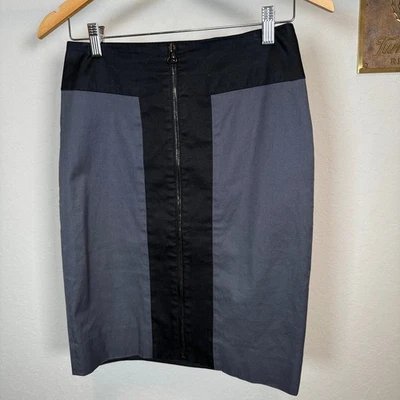Women's Rag & Bone Black and Gray Color Block Pencil Straight Skirt Size 28 - Image 1 of 4