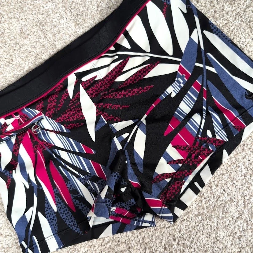 Nike Natación Para Mujer L Grande Estampado Floral Traje de Baño Board Shorts Bolsillo Lateral con Cremallera Foto 1 de 4
