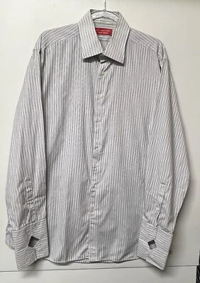 Jack Christopher Custom Clothing Men's 2XL French Cuff Button Up Striped Shirt - Image 1 of 4
