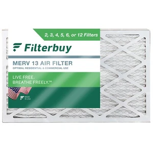 Filterbuy 18x30x2 Pleated Air Filters, Replacement for HVAC AC Furnace (MERV 13) - Picture 1 of 15