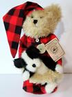 Boyds Bears Signed LE 3983 Alvis Q. Bearnap & Dog Snoozy T. Puddlemaker w/ Stand