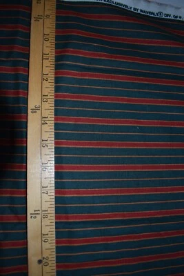 BROOKE STRIPE WAVERLY TIME & AGAIN  100% COTTON FABRIC   33X36 + INCH REMNANT - Image 1 of 2
