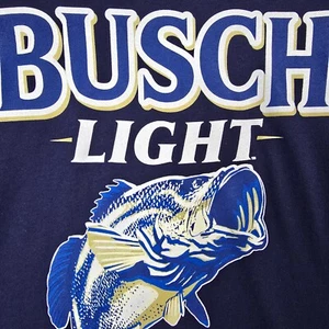 BUSCH LIGHT BEER Shirt MEN Extra Large XL Blue Fishing Hunting LONG SLEEVE NWT B - Picture 1 of 13