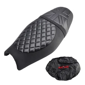 Complete Cushion Rider Passenger Seat Blackb Fits For Street Twin Speed Twin 900 - Picture 1 of 12