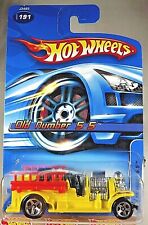2007 Hot Wheels All Stars Old Number 5.5 #191 Fire Engine Truck Yellow 5sp