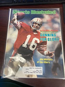 January 25, 1982 Joe Montana 49ers First RC Sports Illustrated - Picture 1 of 1