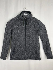 Mammut Chamuera Hooded Fleece Women's Jacket Meidum Black White Full Zip - Picture 1 of 20
