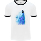 Watercolour Wolf Mens Ringer T-Shirt