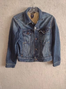 Gap Kids Size XL (12) Dark Wash Denim Classic Jean Jacket  - Picture 1 of 7