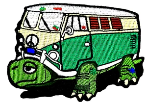 Grateful Dead Schildkröte Bus bestickt Rock Bügelbild Patch Applikation - Bild 1 von 1
