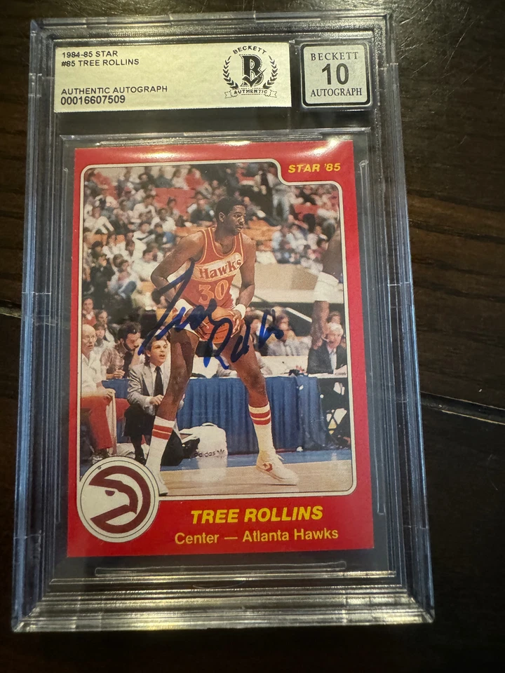1984-85 Star #85 Tree Rollins signed auto BAS rare Auto Grade 10!!! - Image 1 of 1