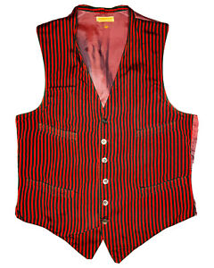 *VINTAGE* Brooks Brother 1960's Men's Red/Green Striped Suit Vest; Size M