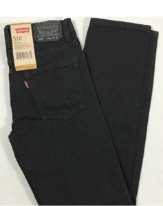 NEW Levis Boys 510 Skinny Fit Everyday Performance Jeans Size 14 Reg 27x27 Black - Picture 1 of 6