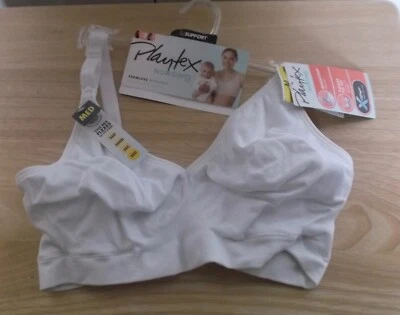 PLAYTEX WHITE MATERNITY NURSING BRA - WIREFREE - MEDIUM (36D - 38D) - NWT - Image 1 of 4
