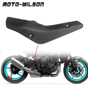 For Yamaha MT10 22+ 100% Carbon Fiber Exhaust Pipe Cover Heat Shield Matte - Picture 1 of 12