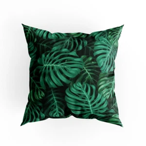Cushion Cover 40 x 40 cm Double Sided Print Tropical Leaves Design 4 Made in EU - Picture 1 of 4