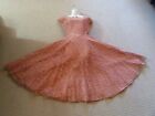 1950s Peach All Lace Formal/Prom Dress Sz 4-6? Fully Lined, Full Skirt  #26(pl)