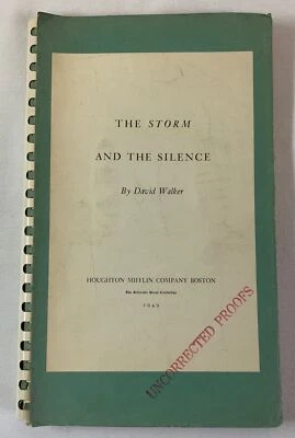 1949 David Walker ~ THE STORM AND THE SILENCE ~ UNCORRECTED PROOFS - Image 1 of 2