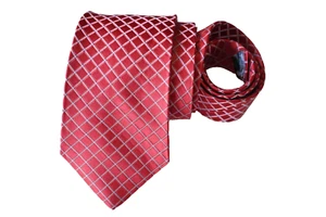 JOHN W. NORDSTROM MEN'S TIE RED/PLAIDS & CHECKS WIDTH: 3.50" Length: 58" - Picture 1 of 3