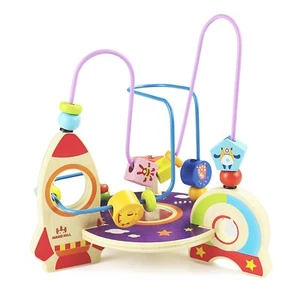 Toddler Wood Beads Maze Learning Game for Preschool, Home, Car, Waiting Room Toy - Picture 1 of 6