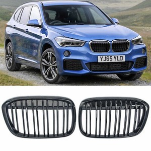 For 2015-2018 BMW F48 X1 Gloss Black Sport Style Front Hood Kidney Grille Grill