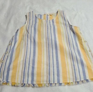 Cotton Bleu yellow stripe shirt medium buttons - Bild 1 von 5