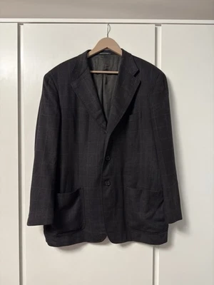 Chaqueta Blazer Abrigo DDP Corneliani Para Hombres Cachemira Cuadros Piacenza IT-54R / US-44R Foto 1 de 4