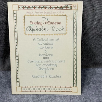 Vintage 1982 Jean Farish Needleworks Alphabet Sampler Book Pattern Border Number - Image 1 of 4