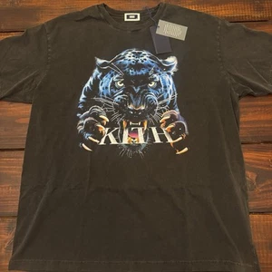 Camiseta vintage KITH Jaguar talla XL negra lavada - Imagen 1 de 7