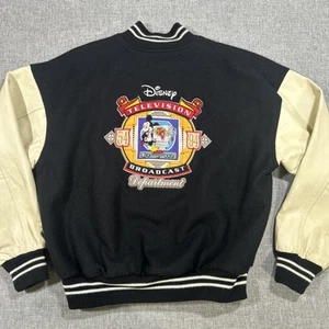Vintage Disney Studios 1994 Broadcast Department Bomber Lettermans Jacket XL 90s - Picture 1 of 15