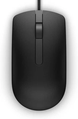 Dell MS116 - Mouse - Optical - 2 Buttons - Wired - USB - Black - Retail -...  - Image 1 of 4