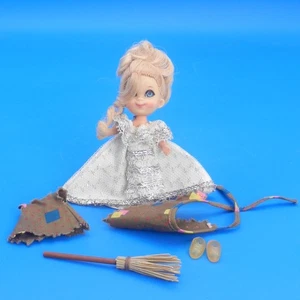 Vintage Liddle Kiddles CINDERIDDLE Storybook Doll w SHOES Mattel 1960s SIDE PART - Picture 1 of 11
