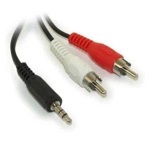 12ft 3.5mm Mini-Stereo TRS Male to Two RCA Male Audio Cable - Picture 1 of 2