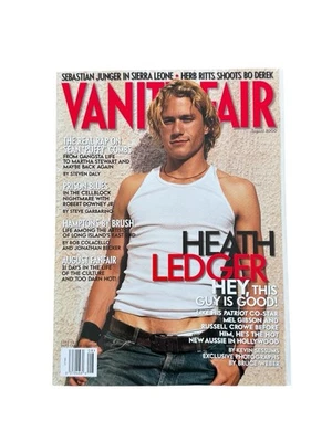 Vanity Fair Magazine August 2000 Heath Ledger Cover No Label - Image 1 of 3